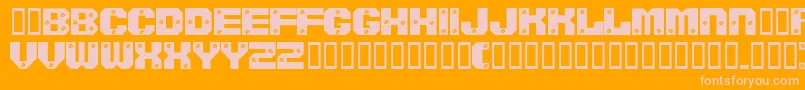 Więcej informacji o czcionce Screwedsw Czcionka Screwedsw – różowe czcionki na pomarańczowym tle