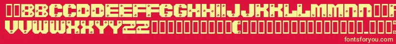 Screwedsw Font – Yellow Fonts on Red Background