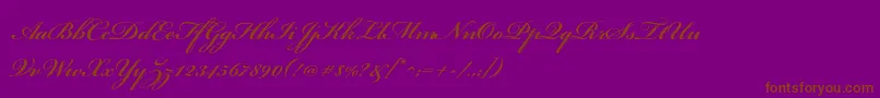 BickhamscriptstdBold Font – Brown Fonts on Purple Background