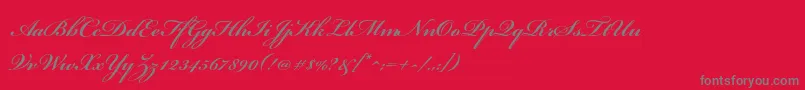 BickhamscriptstdBold-Schriftart – Graue Schriften auf rotem Hintergrund