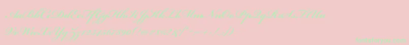 BickhamscriptstdBold Font – Green Fonts on Pink Background