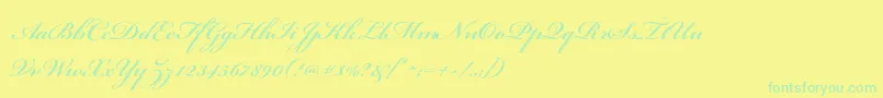 En savoir plus sur la police BickhamscriptstdBold Police BickhamscriptstdBold – polices vertes sur fond jaune