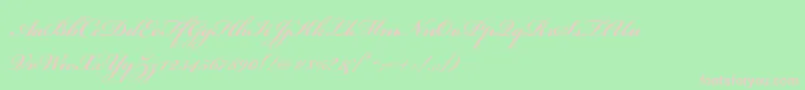 Weitere Informationen zur BickhamscriptstdBold-Schriftart BickhamscriptstdBold-Schriftart – Rosa Schriften auf grünem Hintergrund