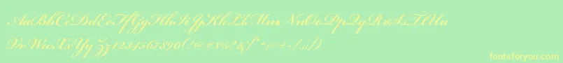 Подробнее о шрифте BickhamscriptstdBold Шрифт BickhamscriptstdBold – жёлтые шрифты на зелёном фоне