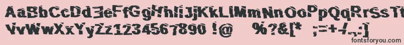 SliceNDice Font – Black Fonts on Pink Background