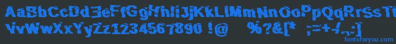 SliceNDice Font – Blue Fonts on Black Background