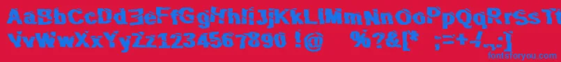 SliceNDice Font – Blue Fonts on Red Background