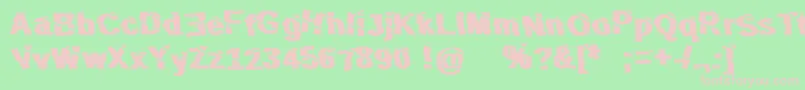 SliceNDice Font – Pink Fonts on Green Background