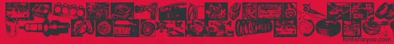 How Font – Black Fonts on Red Background