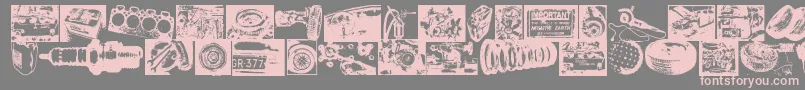 How Font – Pink Fonts on Gray Background