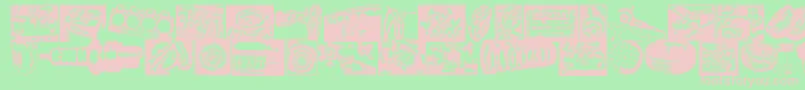 How Font – Pink Fonts on Green Background