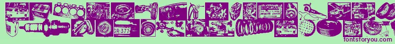 How Font – Purple Fonts on Green Background