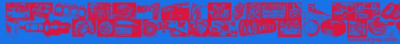 How Font – Red Fonts on Blue Background