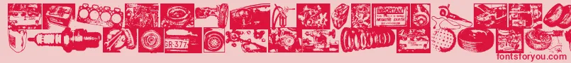 How Font – Red Fonts on Pink Background