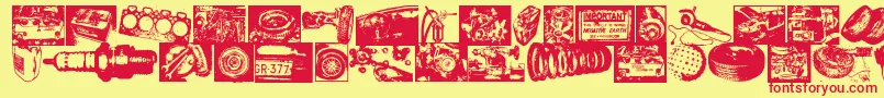 How Font – Red Fonts on Yellow Background