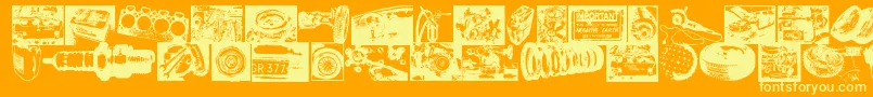fuente How – Fuentes Amarillas Sobre Fondo Naranja