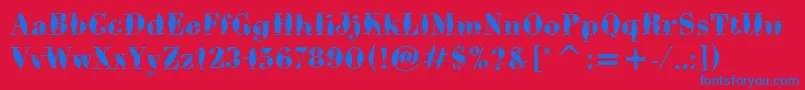 BodoniBrushItc Font – Blue Fonts on Red Background