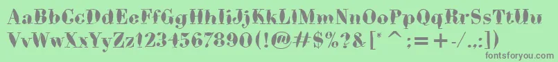 BodoniBrushItc Font – Gray Fonts on Green Background