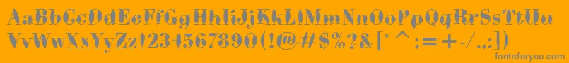 Шрифт BodoniBrushItc – серые шрифты на оранжевом фоне