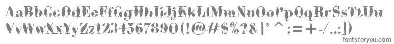 BodoniBrushItc Font – Gray Fonts on White Background