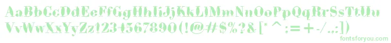 BodoniBrushItc Font – Green Fonts on White Background