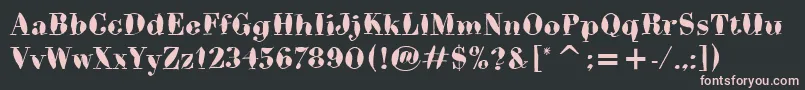 BodoniBrushItc Font – Pink Fonts on Black Background