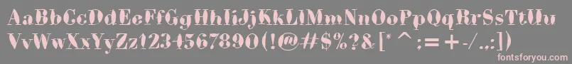 BodoniBrushItc Font – Pink Fonts on Gray Background