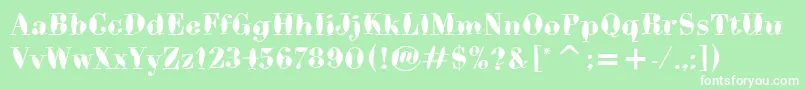 BodoniBrushItc Font – White Fonts on Green Background