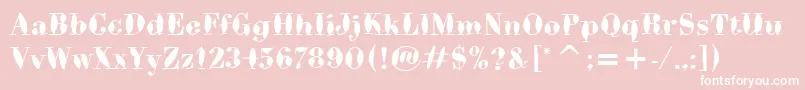 BodoniBrushItc Font – White Fonts on Pink Background