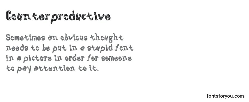 Review of the Counterproductive Font