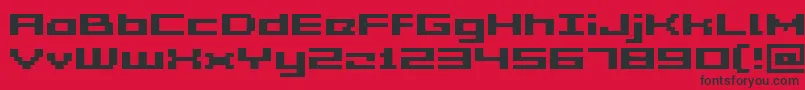 GrixelAcme5WideBold Font – Black Fonts on Red Background