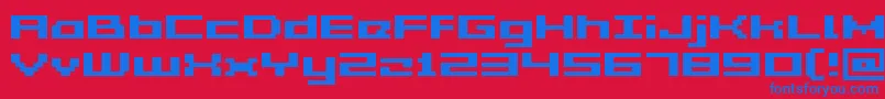 GrixelAcme5WideBold Font – Blue Fonts on Red Background