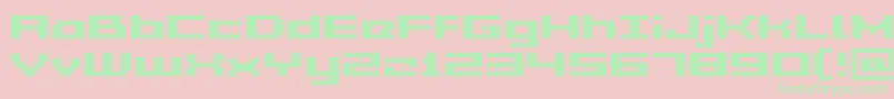 フォントGrixelAcme5WideBold – ピンクの背景に緑の文字
