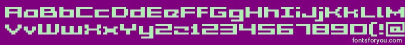 Weitere Informationen zur GrixelAcme5WideBold-Schriftart GrixelAcme5WideBold-Schriftart – Grüne Schriften auf violettem Hintergrund
