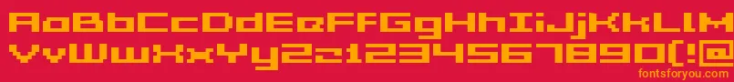 GrixelAcme5WideBold Font – Orange Fonts on Red Background