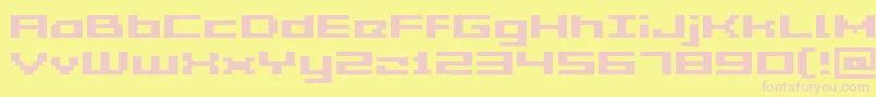 GrixelAcme5WideBold Font – Pink Fonts on Yellow Background