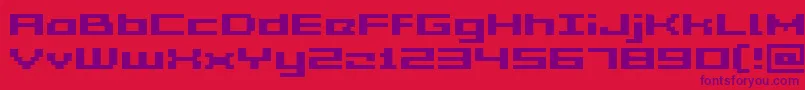 GrixelAcme5WideBold Font – Purple Fonts on Red Background
