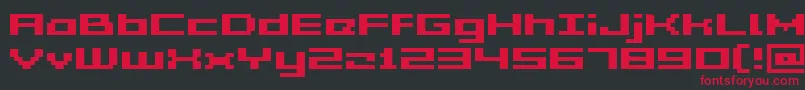 フォントGrixelAcme5WideBold – 黒い背景に赤い文字