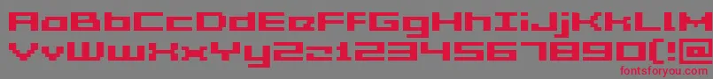 GrixelAcme5WideBold Font – Red Fonts on Gray Background