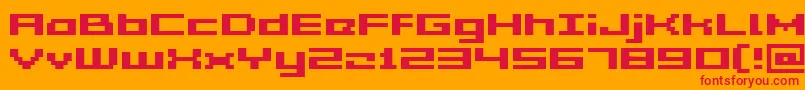 フォントGrixelAcme5WideBold – オレンジの背景に赤い文字