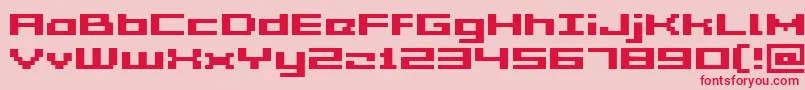 フォントGrixelAcme5WideBold – ピンクの背景に赤い文字