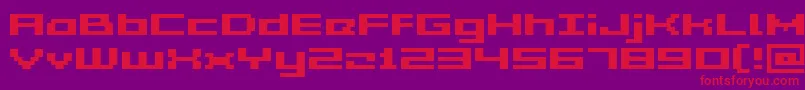 GrixelAcme5WideBold Font – Red Fonts on Purple Background