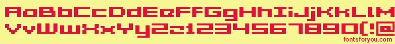 GrixelAcme5WideBold Font – Red Fonts on Yellow Background