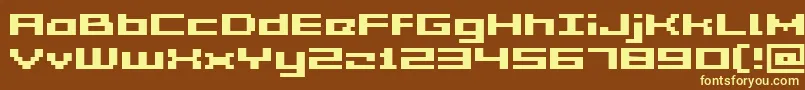 More about GrixelAcme5WideBold Font GrixelAcme5WideBold Font – Yellow Fonts on Brown Background