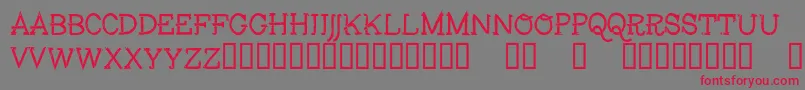 Fisher Font – Red Fonts on Gray Background