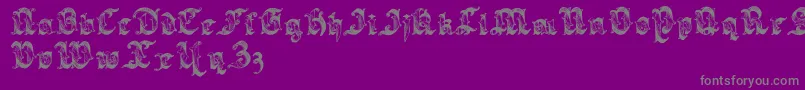 fuente Saraband Lettering – Fuentes Grises Sobre Fondo Morado