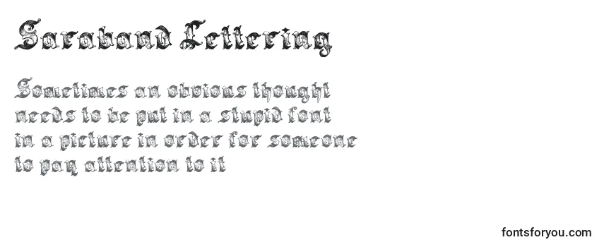 Überblick über die Schriftart Saraband Lettering