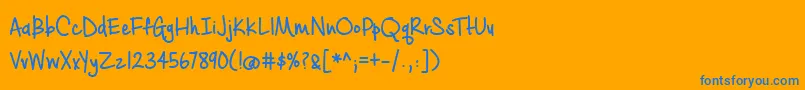 BmdCashewAppleAleBold Font – Blue Fonts on Orange Background