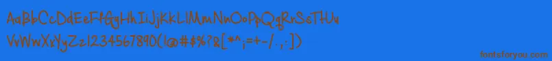 BmdCashewAppleAleBold Font – Brown Fonts on Blue Background