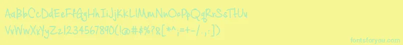 BmdCashewAppleAleBold Font – Green Fonts on Yellow Background